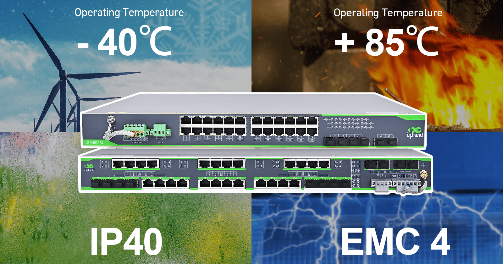 High Protection Rating of ISM Managed Industrial Ethernet Switch