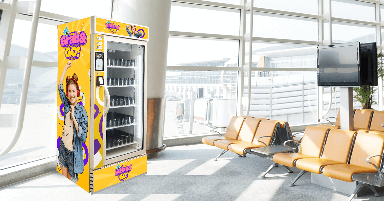 InHandGo Grab & Go AI Vending Machine enables reduced costs, minimal space, and maximized sales