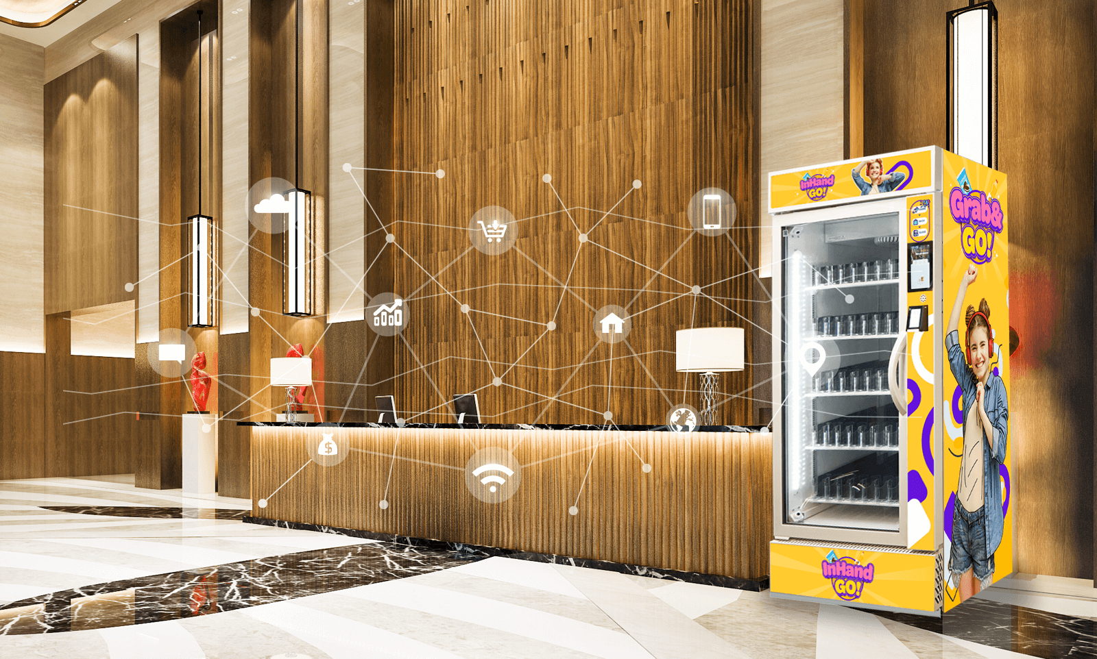 Multiple payment options of InHandGo Grab & Go AI Vending Machine