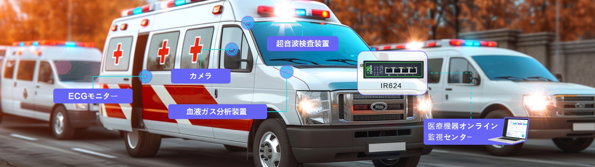 Ambulance Networking Solution with the IR624 5G Industrial Router